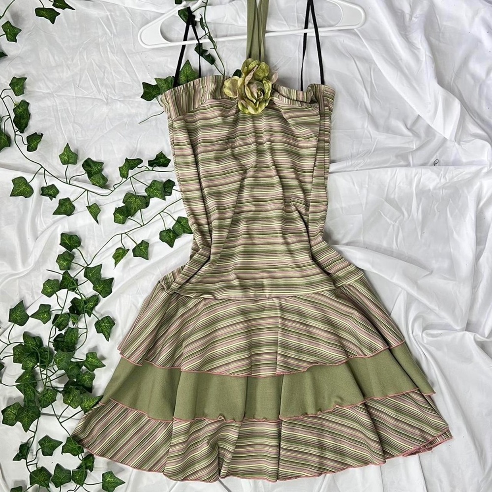 Y2K Hot Kiss Striped Dress